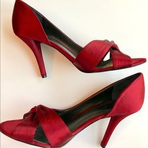 Nine West Red Satin heels